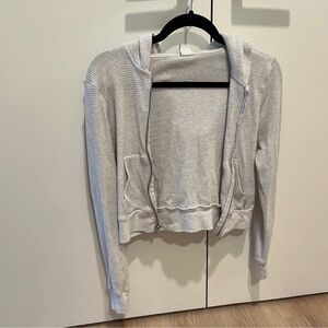 Aritzia Light Gray Hooded Sweatshirt